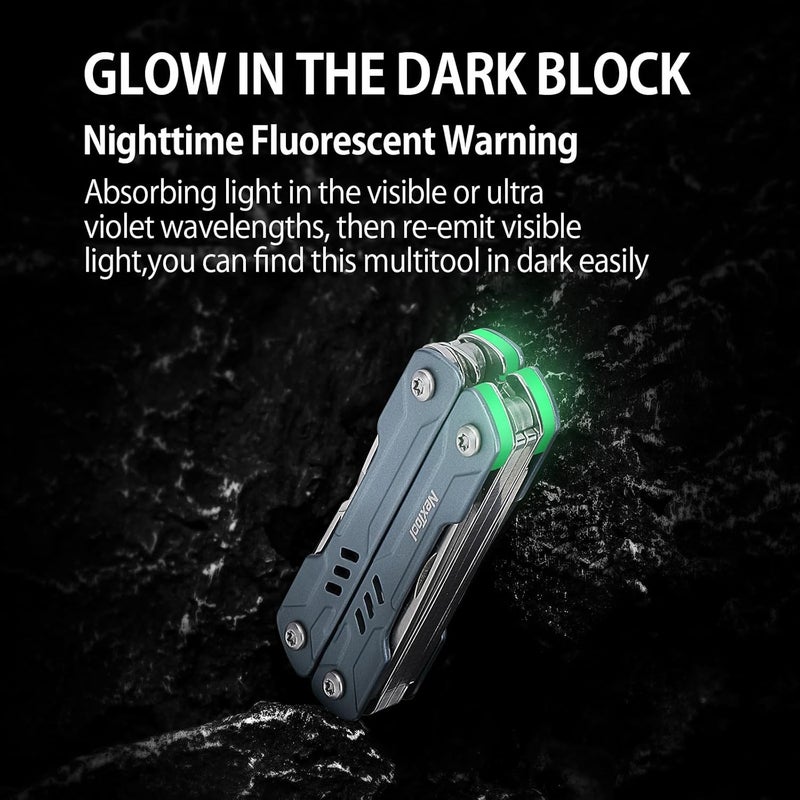 Nextool مفتاح متعدد الاستخدامات ميني سيلور S11، 11 في 1، كماشة مدمجة EDC مع سكين جيب، مقص ومفكات، أداة خفيفة الوزن صغيرة للاستخدام الشخصي، السفر، التخييم، والهدايا، جهاز رائع للرجال - Image 2